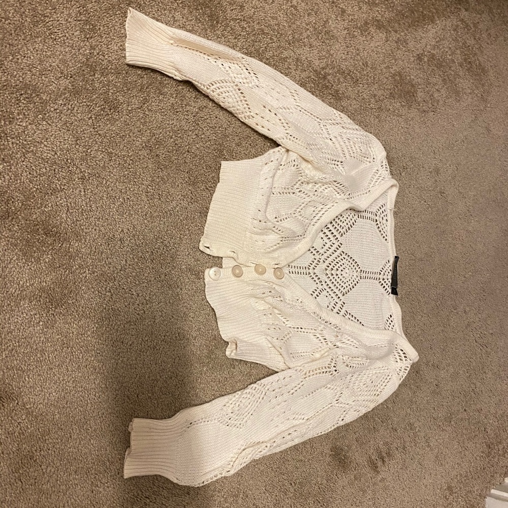 Crop top knitted jacket top cardigan